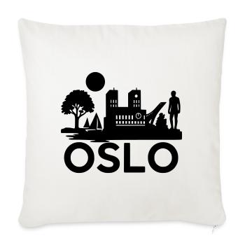 Oslo Silhouette Landmarks - Sofa pillowcase 17,3'' x 17,3'' (45 x 45 cm) - natural white - Front