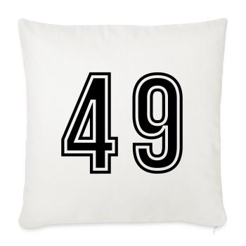Symbole du chiffre 49 - Housse de coussin décorative 45 x 45 cm - blanc nature - Devant