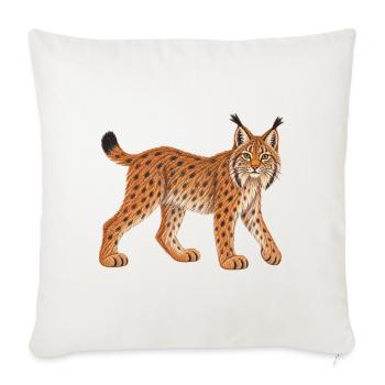 Luchs - Sofakissenbezug 45 x 45 cm - Naturweiß  - Vorne
