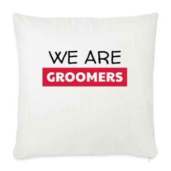 toilettage / toiletteur / Travail / Métier - Housse de coussin décorative 45 x 45 cm - blanc nature - Devant
