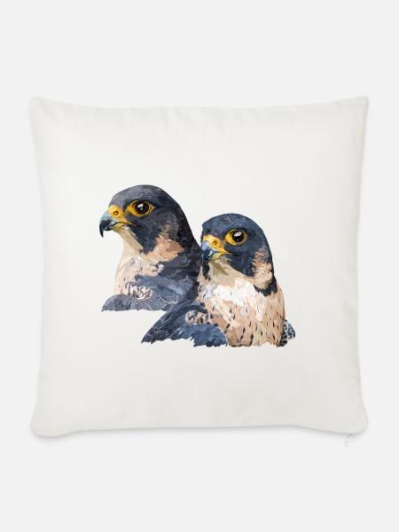 Wanderfalke - Sofakissenbezug 45 x 45 cm - Naturweiß