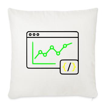 Web Analyse Chart Coding Browser Vektor - Sofakissenbezug 45 x 45 cm - Naturweiß  - Vorne