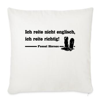 Westernreiter - Sofakissenbezug 45 x 45 cm - Naturweiß  - Vorne