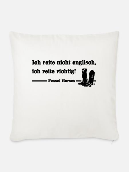 Westernreiter - Sofakissenbezug 45 x 45 cm - Naturweiß