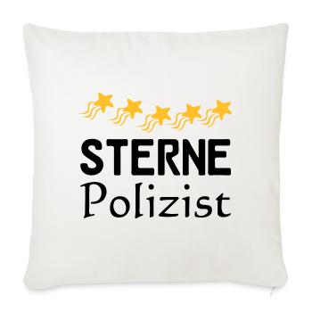 Sterne Polizist Geschenk - Sofakissenbezug 45 x 45 cm - Naturweiß  - Vorne