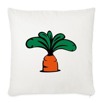 Carrot icon - Sofa pillowcase 17,3'' x 17,3'' (45 x 45 cm) - natural white - Front