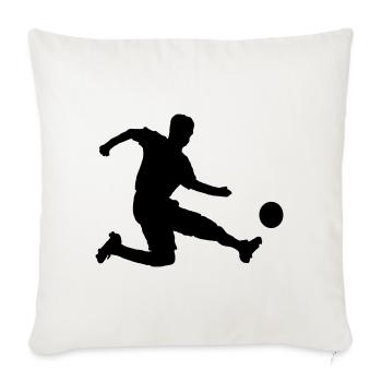 Soccer player - Sofa pillowcase 17,3'' x 17,3'' (45 x 45 cm) - natural white - Front