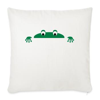 Frog face - Housse de coussin décorative 45 x 45 cm - blanc nature - Devant