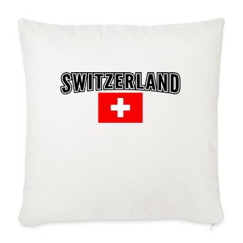 Suisse - Housse de coussin décorative 45 x 45 cm - blanc nature - Devant