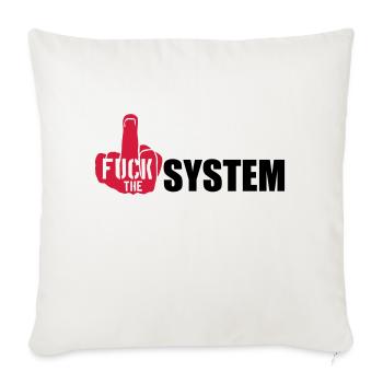 logo main doigt du milieu cool texte rebelle baiser t - Housse de coussin décorative 45 x 45 cm - blanc nature - Devant