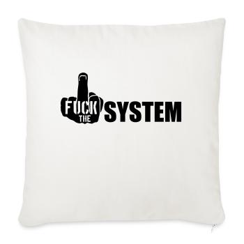 logo main doigt du milieu cool texte rebelle baiser t - Housse de coussin décorative 45 x 45 cm - blanc nature - Devant