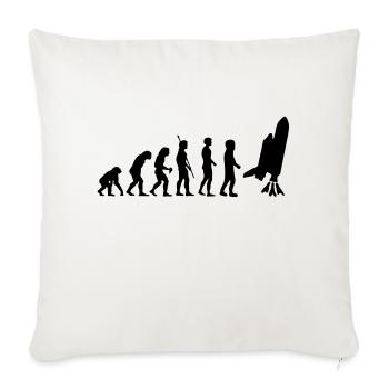 evolution_astronaut_g1 - Housse de coussin décorative 45 x 45 cm - blanc nature - Devant