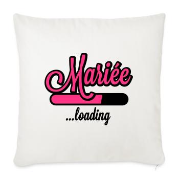 Mariée loading - Sofa pillowcase 17,3'' x 17,3'' (45 x 45 cm) - natural white - Front