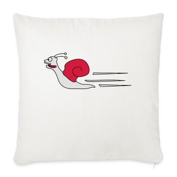 Fast Snail - Sofa pillowcase 17,3'' x 17,3'' (45 x 45 cm) - natural white - Front