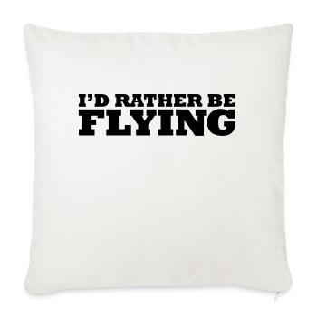 I'd rather be flying - Housse de coussin décorative 45 x 45 cm - blanc nature - Devant
