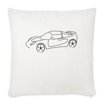 Sportwagen Rennen Tribal - Sofakissenbezug 45 x 45 cm - Naturweiß  - Vorne