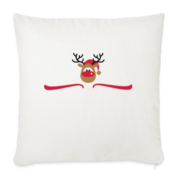 Jour de Noël - Housse de coussin décorative 45 x 45 cm - blanc nature - Devant