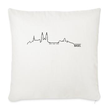 Skyline Basel - Sofakissenbezug 45 x 45 cm - Naturweiß  - Vorne