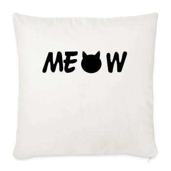 Meow - Housse de coussin décorative 45 x 45 cm - blanc nature - Devant