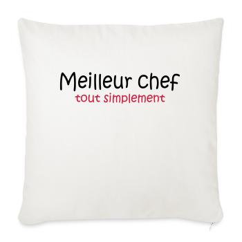 Meilleur chef tout simplement - Sofa pillowcase 17,3'' x 17,3'' (45 x 45 cm) - natural white - Front