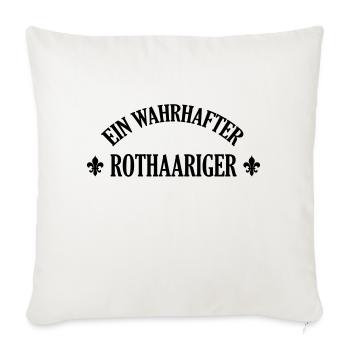Rothaariger Rothaarige Rothaarig Rot Rotschopf - Sofakissenbezug 45 x 45 cm - Naturweiß  - Vorne