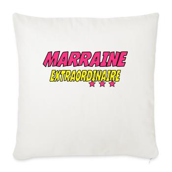 Marraine extraordinaire - Housse de coussin décorative 45 x 45 cm - blanc nature - Devant