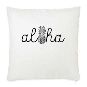 Aloha Pineapple - Sofakissenbezug 45 x 45 cm - Naturweiß  - Vorne