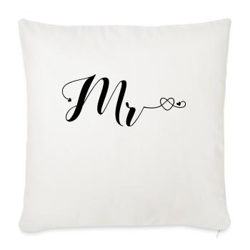 mr_heart_12 - Housse de coussin décorative 45 x 45 cm - blanc nature - Devant