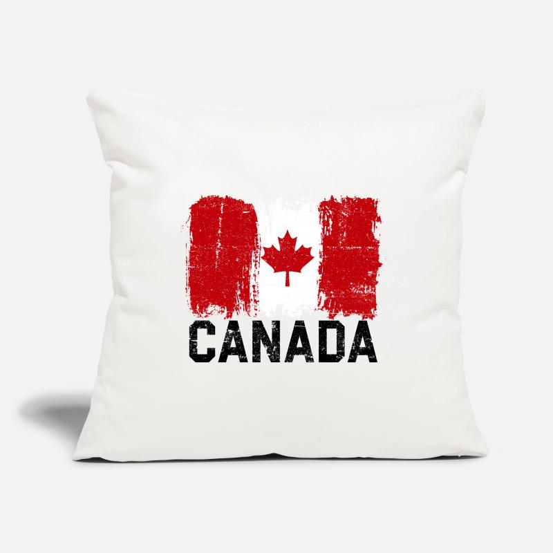 Grunge Canada Flag Maple Leaf Art Sofa pillowcase 17,3'' x 17,3'' (45 x 45 cm)