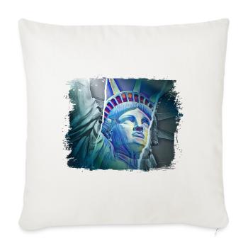 New York City NYC USA America Statue of Liberty - Sofa pillowcase 17,3'' x 17,3'' (45 x 45 cm) - natural white - Front