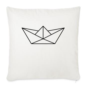 paper boat - Sofa pillowcase 17,3'' x 17,3'' (45 x 45 cm) - natural white - Front