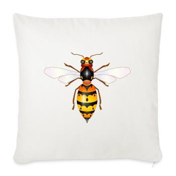 Drawing of a fascinating hornet - Sofa pillowcase 17,3'' x 17,3'' (45 x 45 cm) - natural white - Front