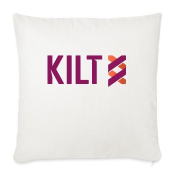 KILT Crypto Credentials for Web 3.0 Blockchain BTC - Sofa pillowcase 17,3'' x 17,3'' (45 x 45 cm) - natural white - Front