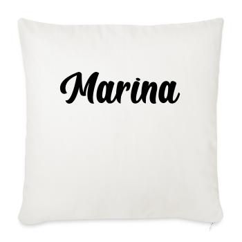 Marina - Sofakissenbezug 45 x 45 cm - Naturweiß  - Vorne