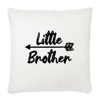 Petit Frère Frère Et sœurs du cœur du frère - Housse de coussin décorative 45 x 45 cm - blanc nature - Devant