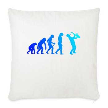 Saxophon Evolution Saxophonist Sax Herren Jungen - Sofakissenbezug 45 x 45 cm - Naturweiß  - Vorne