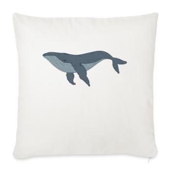 Ozean, Wal - Sofakissenbezug 45 x 45 cm - Naturweiß  - Vorne