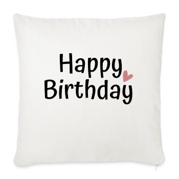 Happy Birthday Favorite Person Birthday - Sofa pillowcase 17,3'' x 17,3'' (45 x 45 cm) - natural white - Front