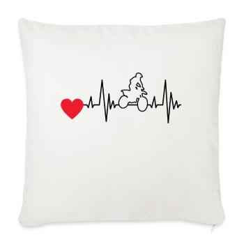 Motorcross Gift Moto Cyclomoteur Motocycliste - Housse de coussin décorative 45 x 45 cm - blanc nature - Devant