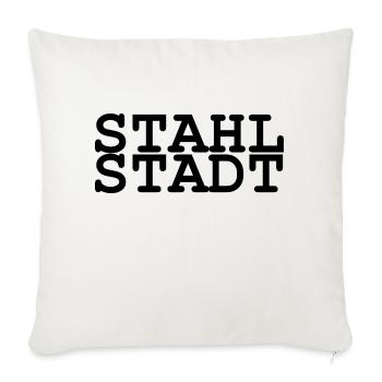 Stahlstadt - Linz - Sofakissenbezug 45 x 45 cm - Naturweiß  - Vorne