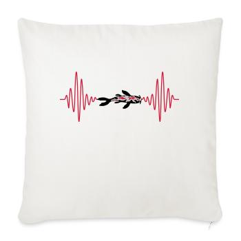 Puls Koi Poisson Nishikigoi - Housse de coussin décorative 45 x 45 cm - blanc nature - Devant