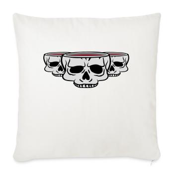 Crâne de la Coupe des Amis 3 - Housse de coussin décorative 45 x 45 cm - blanc nature - Devant