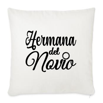 Hermana del Novio Groom's Sister Wedding Gift - Sofa pillowcase 17,3'' x 17,3'' (45 x 45 cm) - natural white - Front