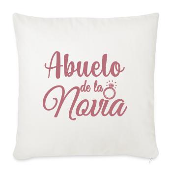 Abuelo de la Novia Bride's Grandpa Wedding Gift - Sofa pillowcase 17,3'' x 17,3'' (45 x 45 cm) - natural white - Front