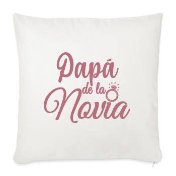 Papa de la Novia Bride's Father Wedding Gift - Sofa pillowcase 17,3'' x 17,3'' (45 x 45 cm) - natural white - Front