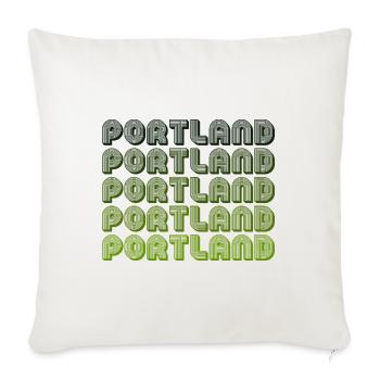 Portland Retro Gradient Pattern - Sofa pillowcase 17,3'' x 17,3'' (45 x 45 cm) - natural white - Front