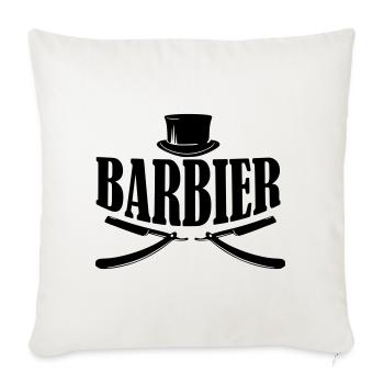 Chemise de barbier - Housse de coussin décorative 45 x 45 cm - blanc nature - Devant
