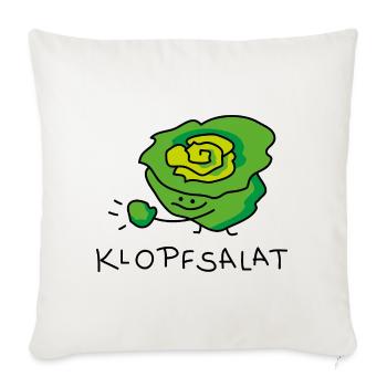 Salat lustig - Sofakissenbezug 45 x 45 cm - Naturweiß  - Vorne