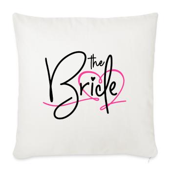 LA MARIÉE - COEUR ENTERREMENT DE VIE DE JEUNE FILLE DE JEUNE FILLE MARIÉE - Housse de coussin décorative 45 x 45 cm - blanc nature - Devant