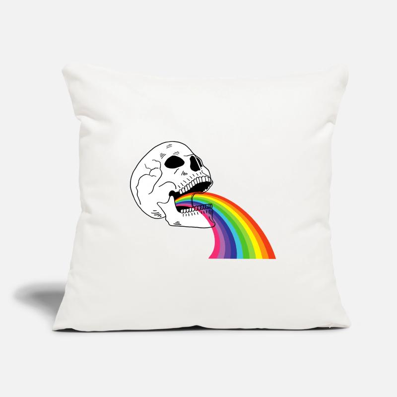 Rainbow skull Sofa pillowcase 17,3'' x 17,3'' (45 x 45 cm)
